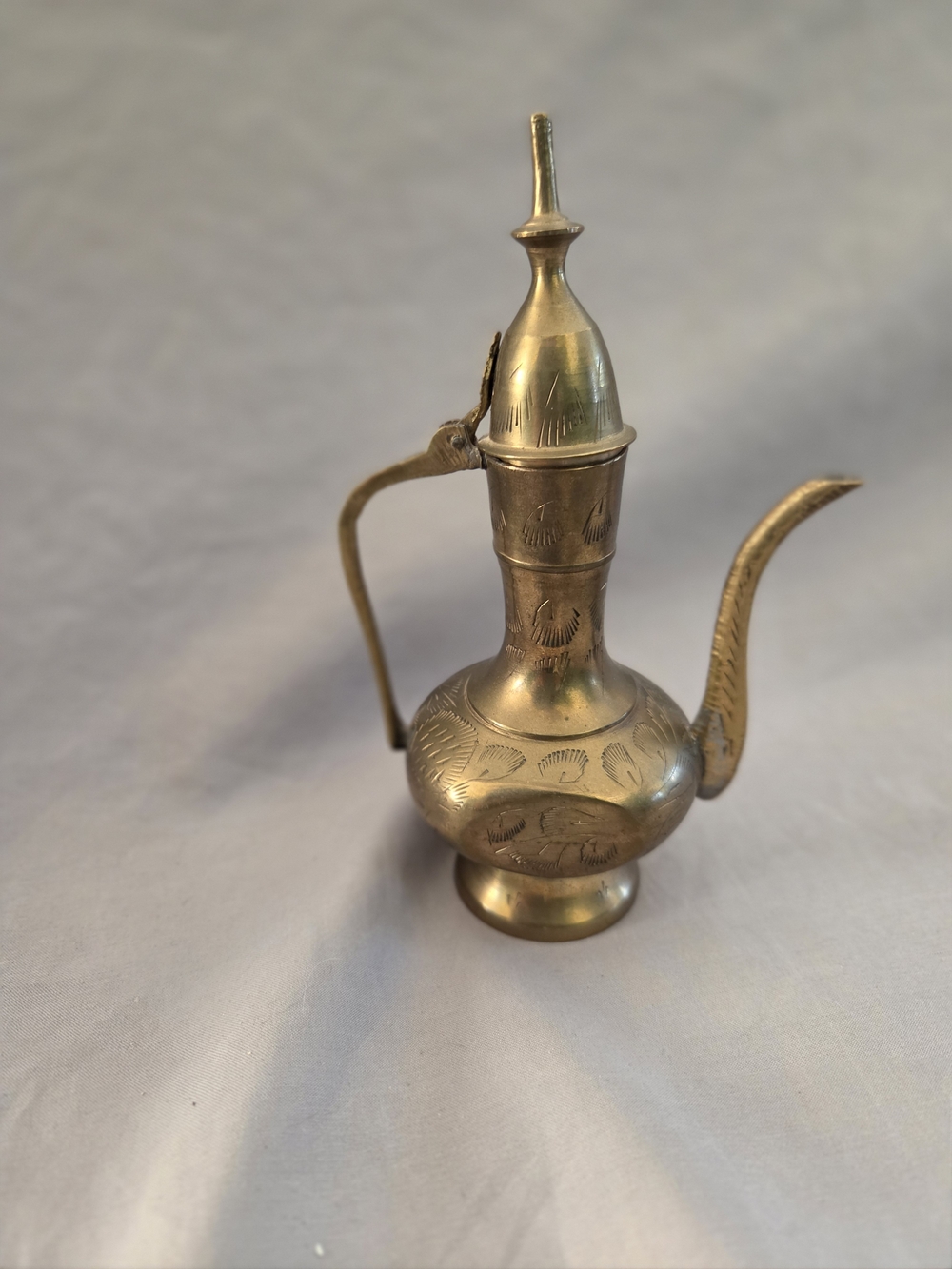 Decorative Brass Ewer Coffee Pot - Gold Tone